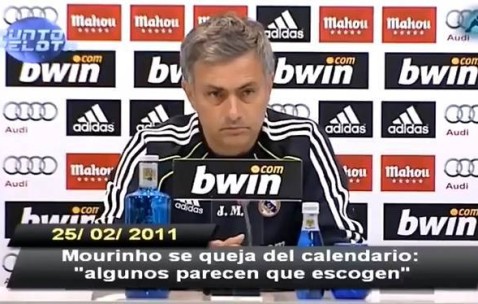 阿斯报：14年前穆帅质疑巴萨赛程总是有利，他是赛程之战始作俑者